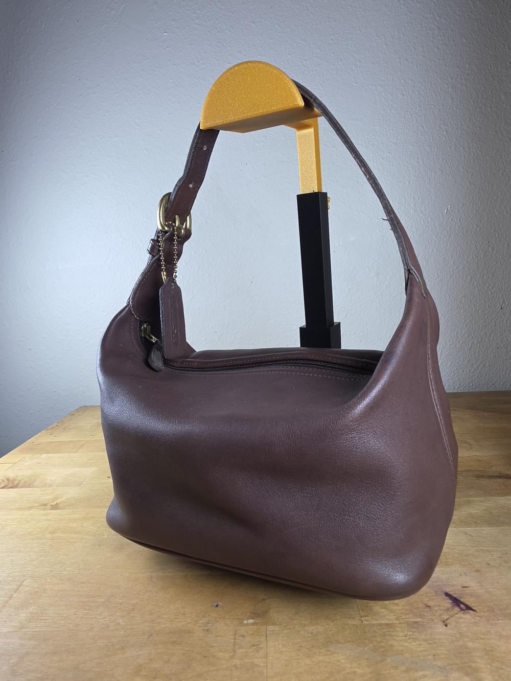Vintage Coach Soho Mini Hobo 4145 Mahogany Leather 1997 USA Hang Tag